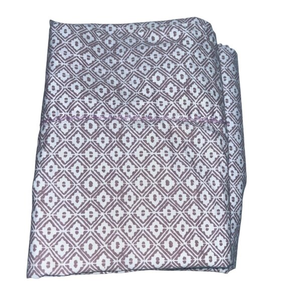 Roberta Roller Rabbit lavender purple Moroccan tile Indian Block KING pillow cas - Picture 4 of 4